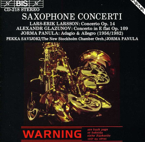 Larsson / Savijoki / Panula / Nsco: Concerto for Saxophone & Strings - COMPACT DISCS