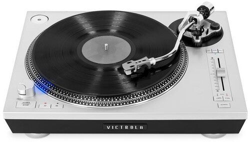 Victrola VPRO-2000-SLV Professional Series Bluetooth USB Turntable (Silver)
