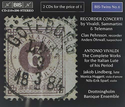 Vivaldi / Sammartini / Telemann / Pehrsson: Recorder Concerti / Lute Music - COMPACT DISCS