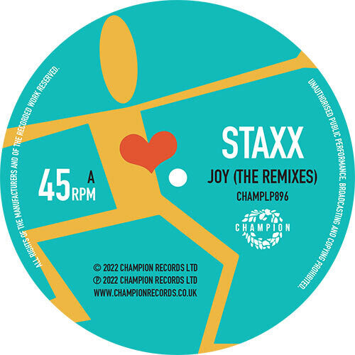 Staxx: Joy (The Remixes) - 12-INCH SINGLE