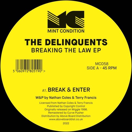 The Delinquents: Breaking the Law - 12-INCH SINGLE