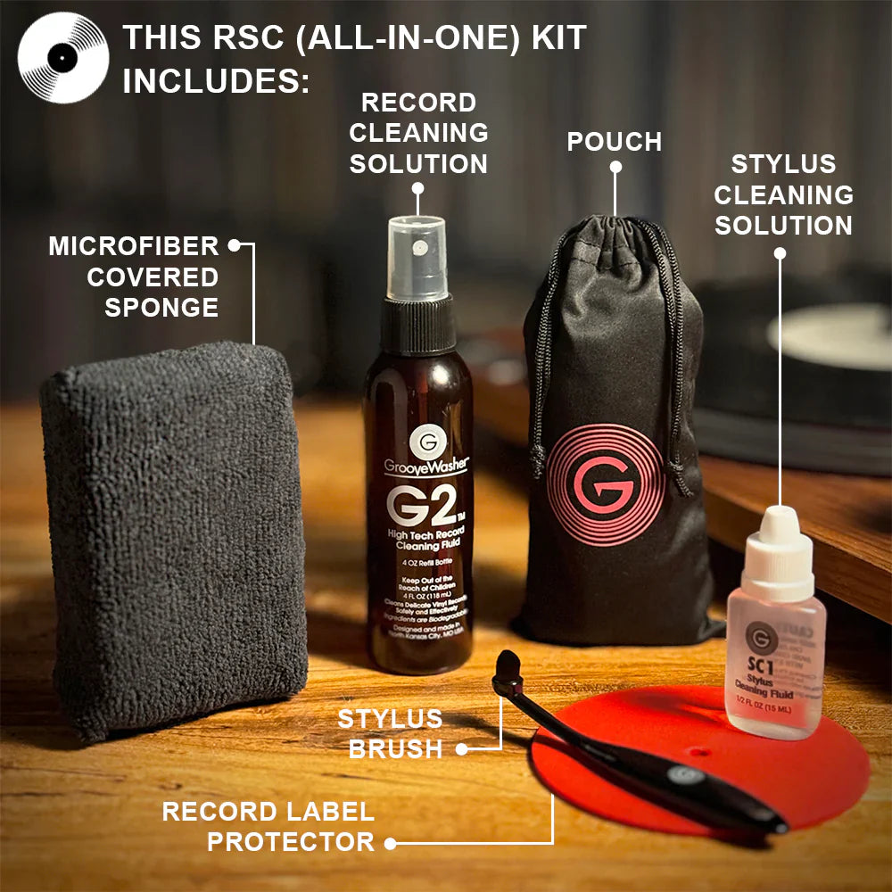 GrooveWasher Record & Stylus Care System (Record and Stylus Cleaning Kit)