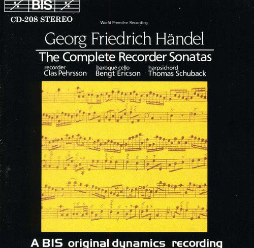 George Frideric Handel: Complete Recorder - COMPACT DISCS