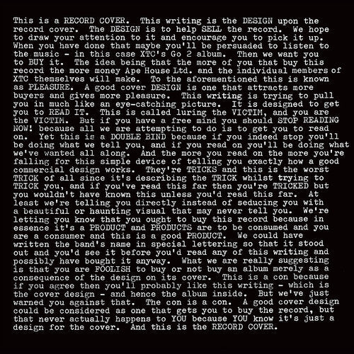 XTC: GO2 - 200gm Vinyl -[Vinyl LP]