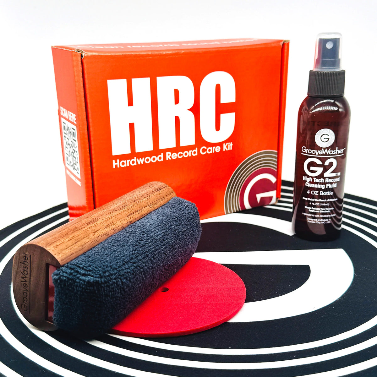 GrooveWasher Hardwood Record Cleaning Kit (Deluxe Set)