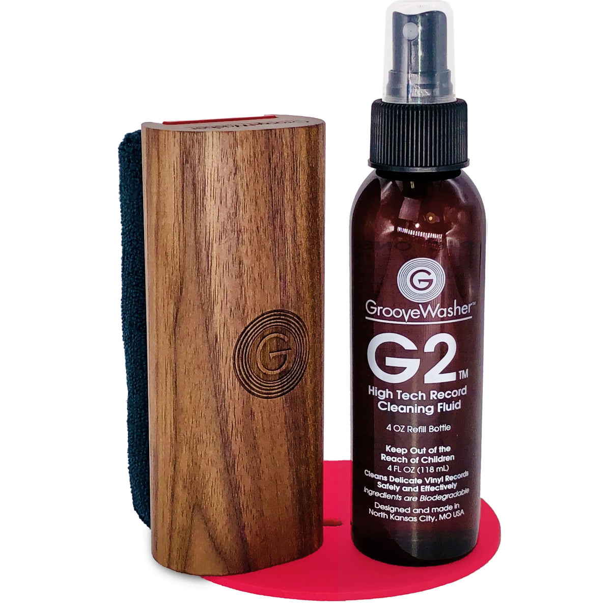 GrooveWasher Hardwood Record Cleaning Kit (Deluxe Set)