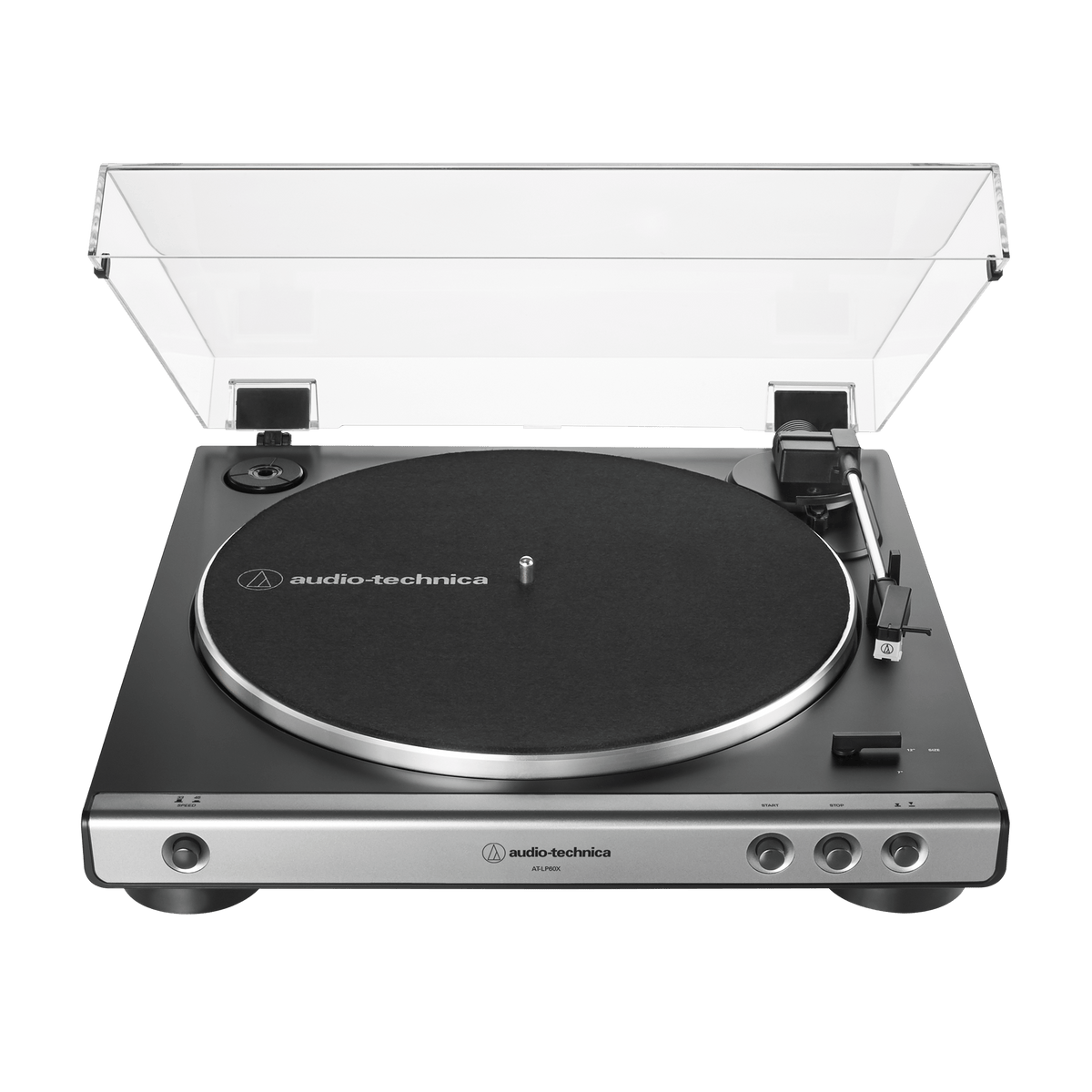 Audio-Technica AT-LP60X Fully Automatic Belt-Drive Turntable - Gun Metal Silver (AT-LP60X-GM)