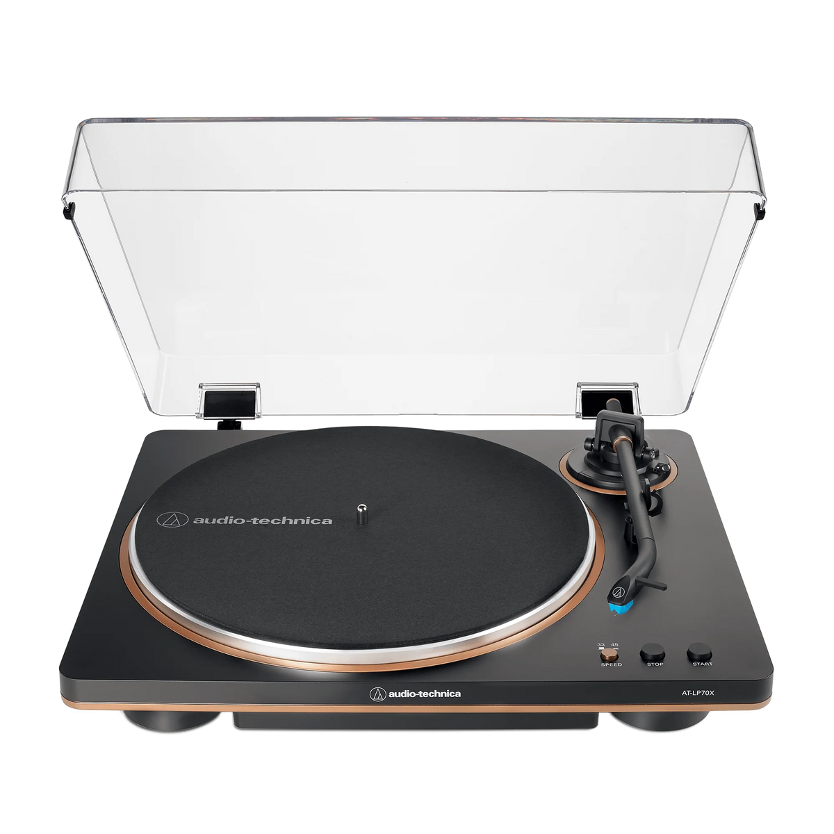Audio-Technica Fully Automatic Belt-Drive Turntable AT-LP70X (Black/Bronze)