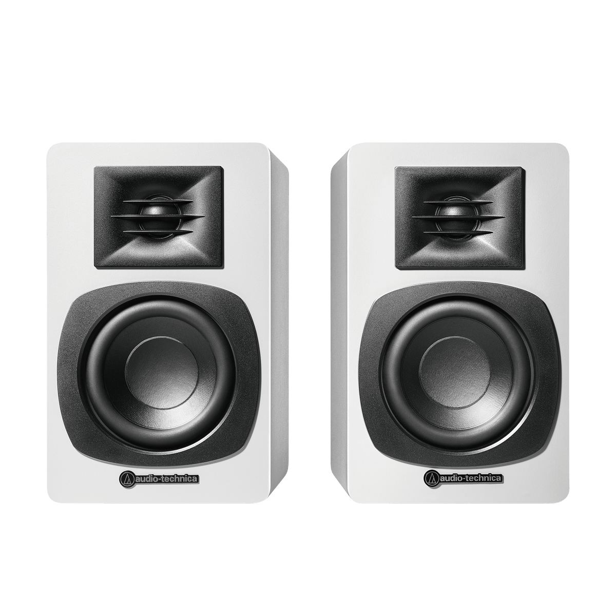 Audio-Technica Powered Bookshelf Speakers, White (AT-SP3XWH)